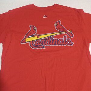 Majestic Women's St. Louis Cardinals Yadier Molina Jersey T Shirt Size L